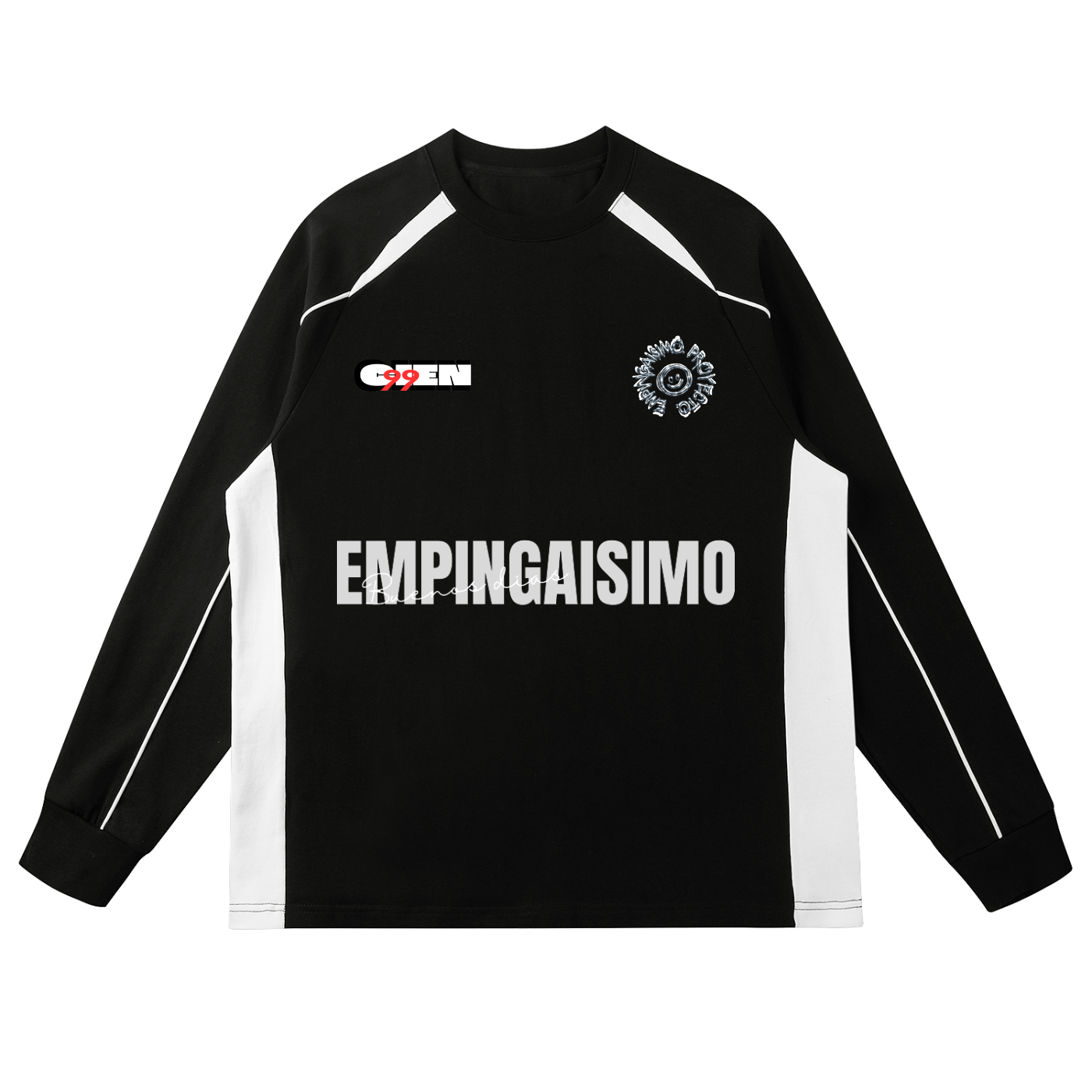 Empingaisimo Contrast Panel Raglan Sweatshirt