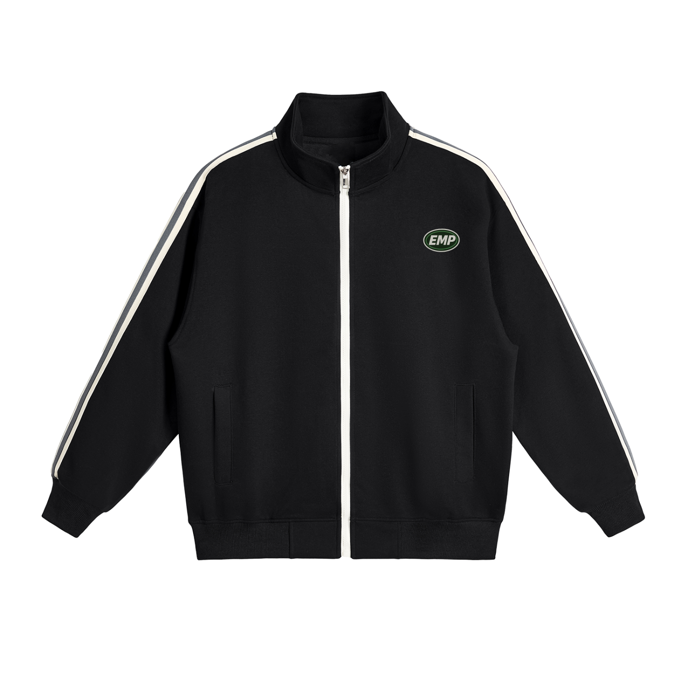 EMP Contrast Side-Stripe Stand Collar  Jacket.